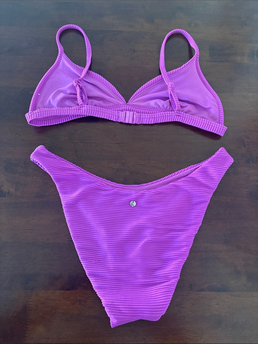 Seafolly Ribbed Triangle Bikini Set - Picture 2 of 4